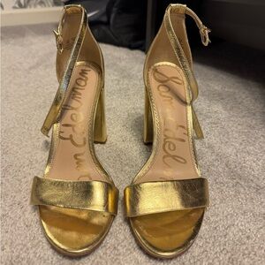 Sam Edelman Metallic Gold Heels